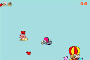 小动物坐热气球