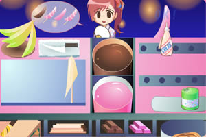 做香蕉冰激凌卖