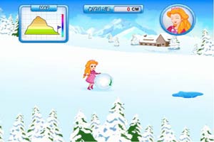 公主推雪球哄宠物