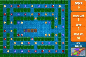 积木火车运宝石