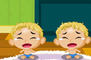 照顾可爱双胞胎