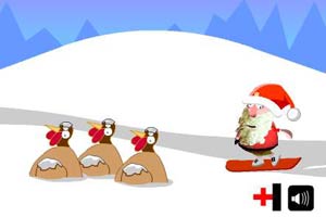 圣诞老人滑雪