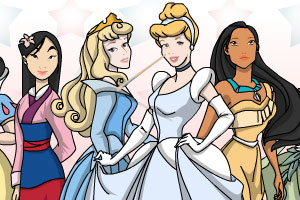 迪斯尼女主角上色