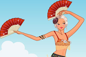 西班牙花裙舞女