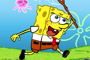 海绵宝宝抓水母