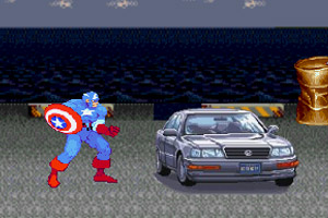 美国队长破坏汽车