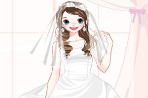 纯洁新娘白色婚纱