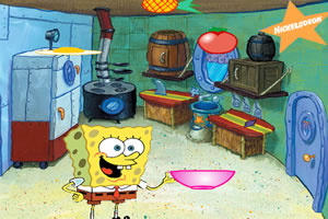 海绵宝宝制作汉堡