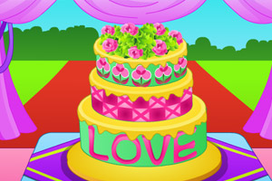 幸福的婚礼蛋糕