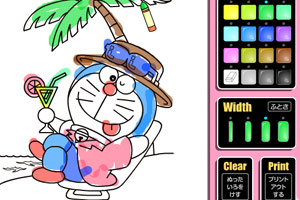 哆啦a梦水彩画7