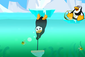可爱企鹅捉鱼