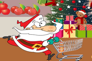 圣诞老人制作圣诞蛋糕