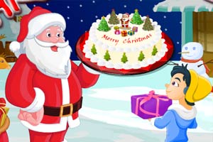 圣诞老人做蛋糕