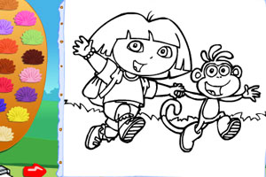 欢乐朵拉填颜色