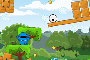 小蓝怪找眼球选关版