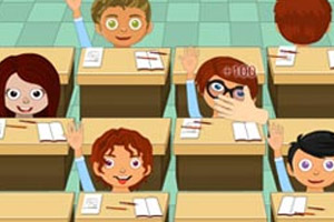 拍醒偷懒的学生