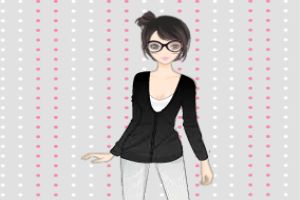 很酷的女孩的装扮