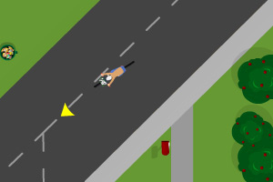 骑自行车的送信员