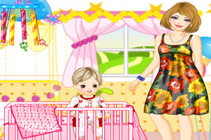 时尚妈妈和宝宝