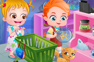 可爱宝贝养金鱼