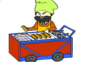 给热狗大叔着色