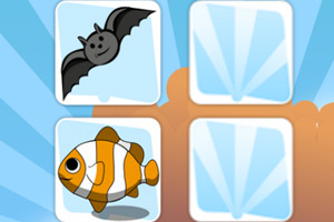 可爱动物记忆翻牌