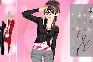 可爱小美女的秋装