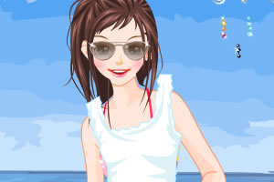 凯伦的沙滩装扮