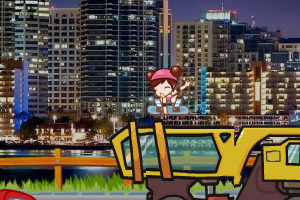 滑板飞车俏女郎