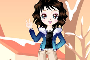 可爱女孩的冬装