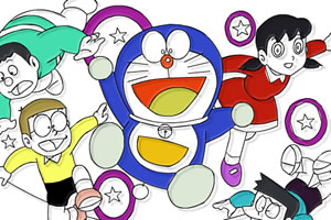 哆啦a梦填颜色