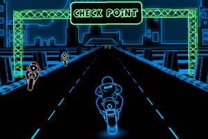 3D霓虹摩托车赛