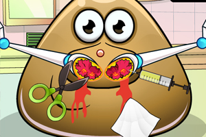 大Pou做鼻腔护理