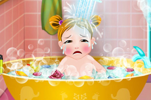 宝贝第一次洗澡