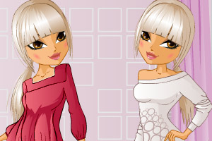 双胞姐妹试衣服