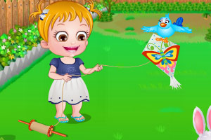 可爱宝贝放风筝