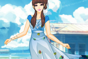 连体碎花连衣裙