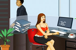 安娜办公室偷懒