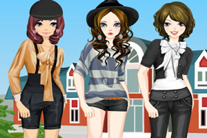 可爱三姐妹在马场