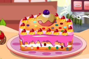 冰淇淋覆盆子蛋糕