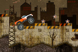 荒废城市越野车