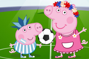 粉色小猪的世界杯装扮