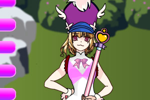 拿魔力棒的女生