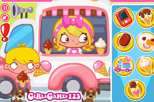 冰淇淋店打工偷懒