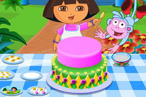 朵拉制作大蛋糕