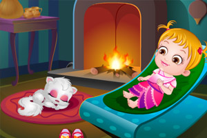 可爱宝贝家庭晚餐聚会