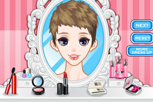 短发女孩时尚装