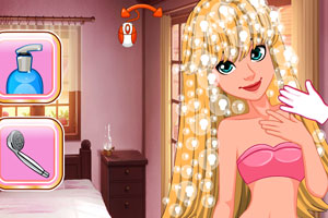 女孩感恩节前美容