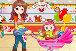 妈妈带宝宝购物