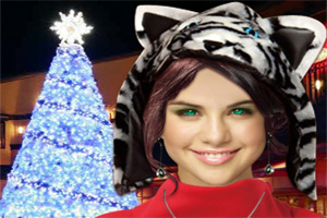 明星赛琳娜的圣诞装